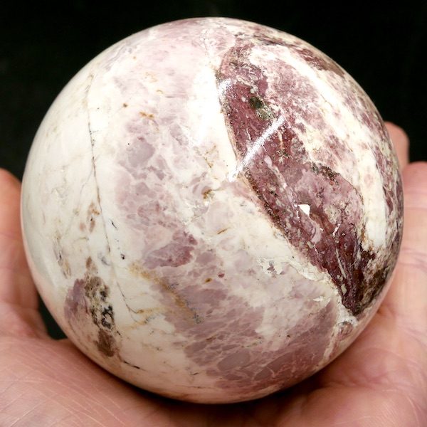 Magnesite, Pink Howlite Sphere 7.5cm 2 SE01 24