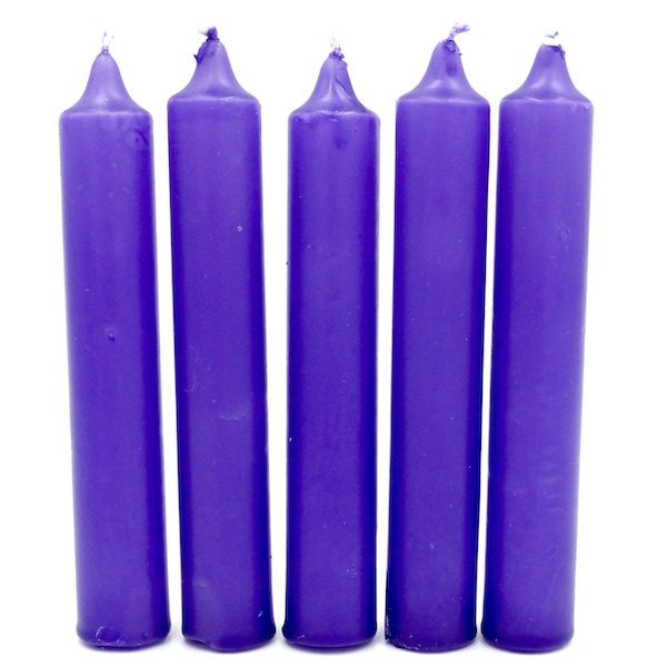 Purple Candle 14cm 1