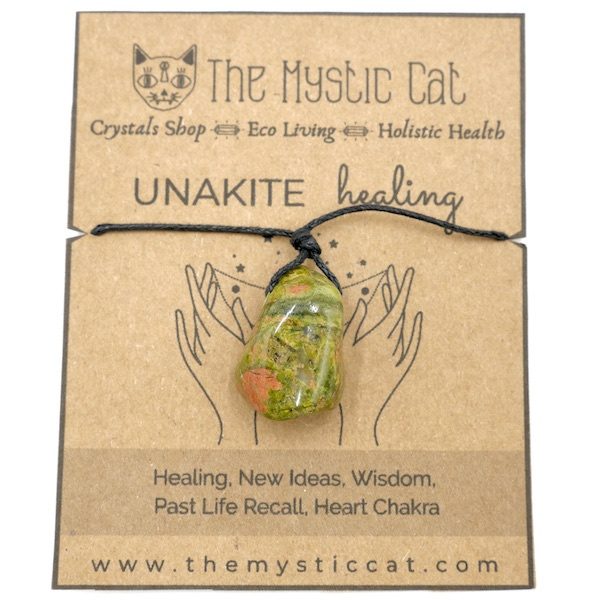 Unakite Crystal Healing Necklace 1 HNUN1